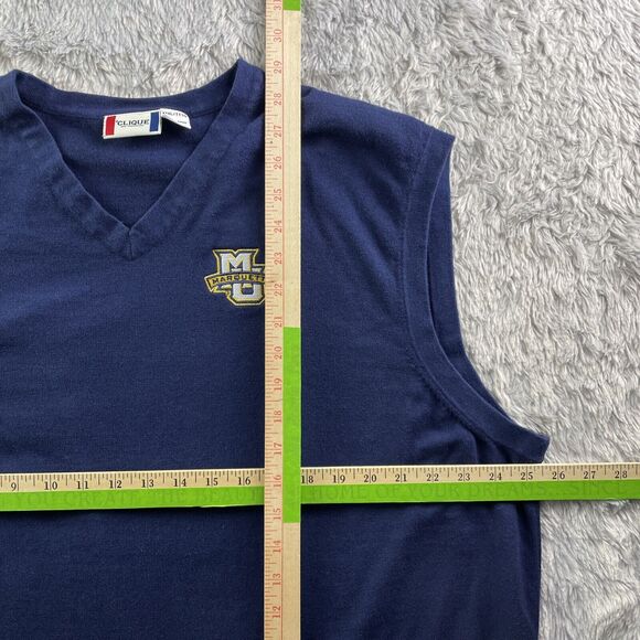Marquette Golden Eagles Sweater Vest Mens XXXL Blue Yellow White Preppy Casual - Picture 5 of 8